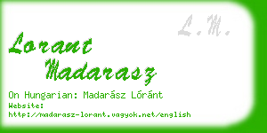 lorant madarasz business card
